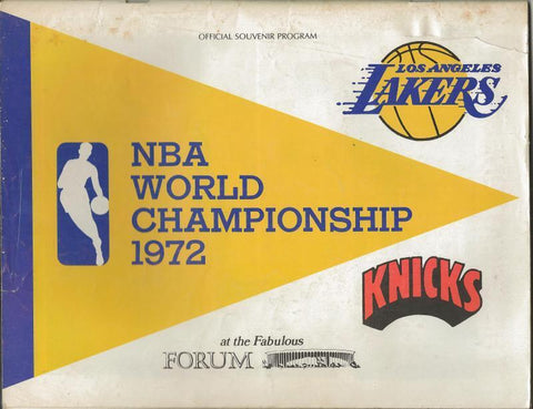 Los Angeles Lakers vs New York Knicks 1972 World Championship Program