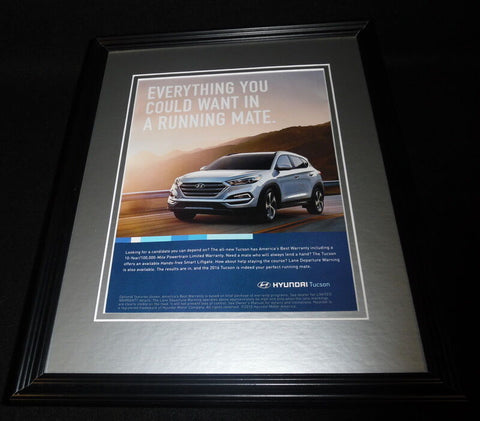 2015 Hyundai Tucson Framed 11x14 ORIGINAL Advertisement