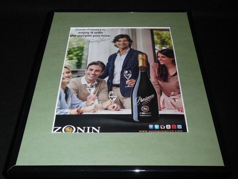 2015 Zonin Prosecco Framed 11x14 ORIGINAL Advertisement