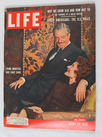 ORIGINAL Vintage Life Magazine Apr 25 1955 Prime Minister & Lady Eden Coca Cola