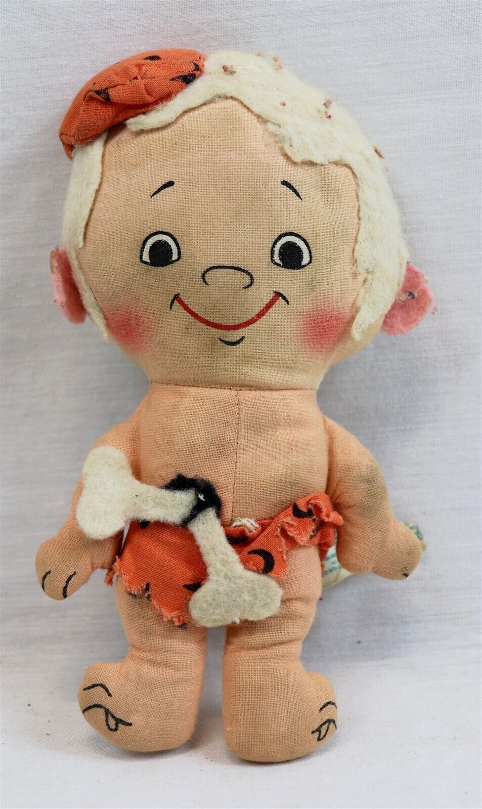 VINTAGE 1972 Knickerbocker Flintstones Bamm Bamm 6.5" Plush Doll