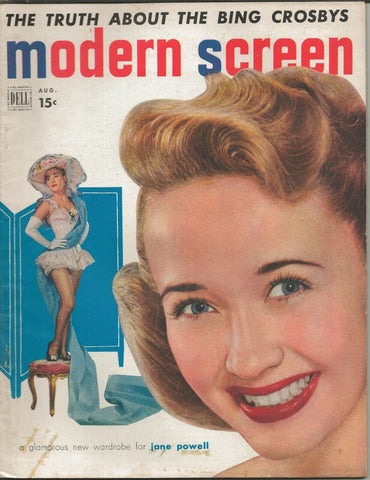 ORIGINAL Vintage August 1950 Modern Screen Magazine Jane Powell