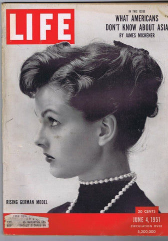 ORIGINAL Vintage June 4 1951 Life Magazine Rising German Model