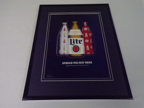 2016 Miller Lite Beer Holiday 11x14 Framed ORIGINAL Advertisement