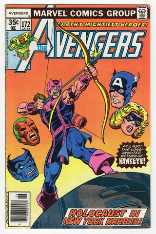 Avengers #172 ORIGINAL Vintage 1978 Marvel Comics Iconic Hawkeye Cover