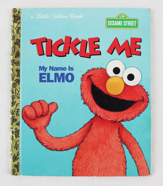 VINTAGE 1993 Sesame Street Grover Tickle Me My Name is Elmo Golden Book