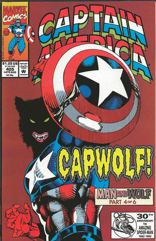 Captain America #405 ORIGINAL Vintage 1992 Marvel Comics 