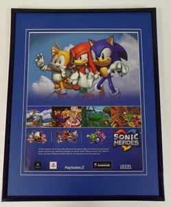 Sonic Heroes 2003 Sega PS2 XBox Framed 11x14 ORIGINAL Advertisement