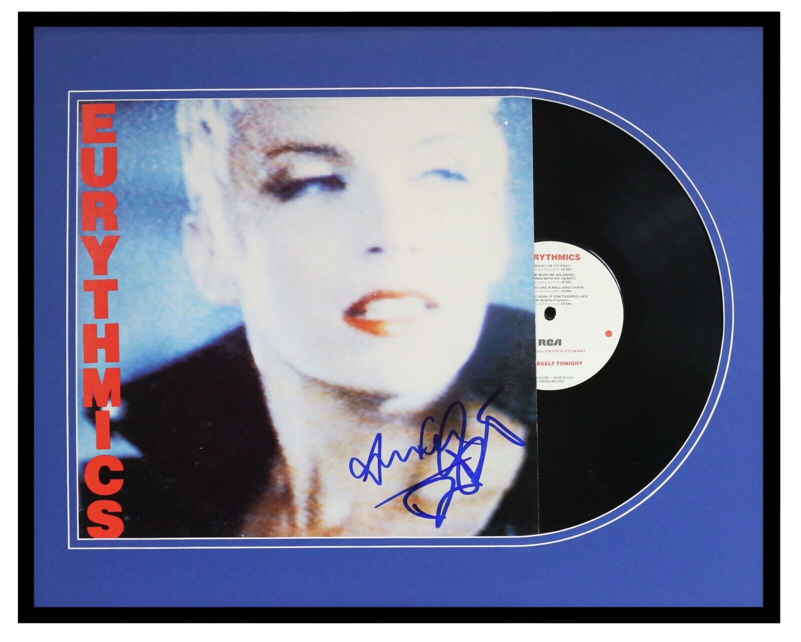 Eurythmics Signed Framed 1985 Be Yourself Tonight Record Album Display 