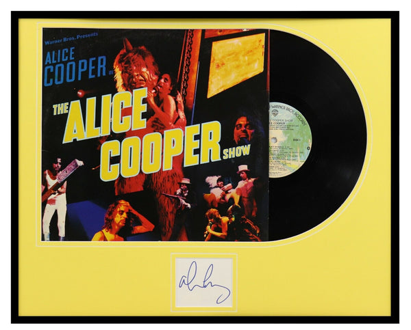 Alice Cooper Signed Framed 1977 Alice Cooper Show Record Album Display JSA