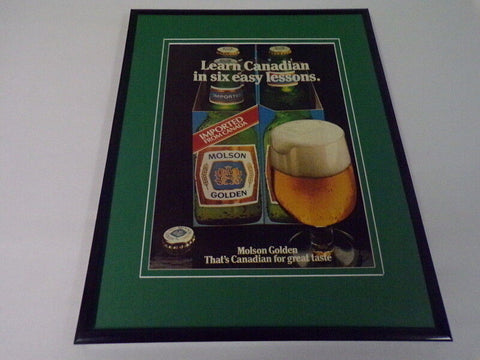 1982 Molson Golden Beer Framed 11x14 ORIGINAL Vintage Advertisement