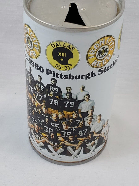 VINTAGE 1980 Iron City Beer Pittsburgh Steelers Team of the Decade Empty Can