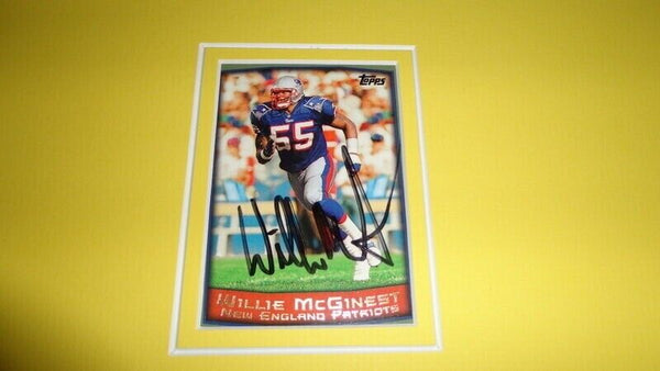 Willie McGinest Signed Framed 11x17 Photo Display USC Patriots 