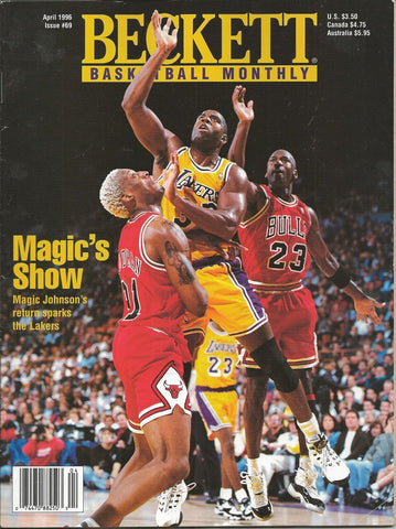 VINTAGE Apr 1996 Beckett Basketball Magazine Michael Jordan Magic Johnson