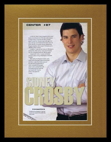 Sidney Crosby 2006 Pittsburgh Penguins Framed 11x14 Photo Display 