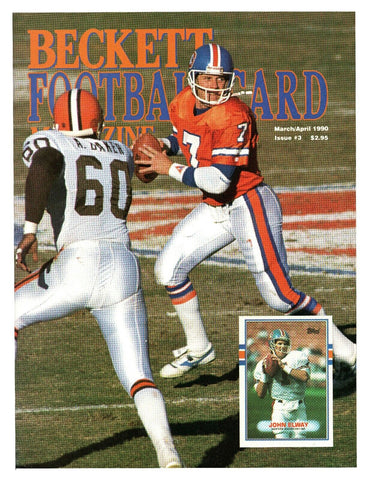 Beckett Football Card Magazine #3 VINTAGE 1990 John Elway