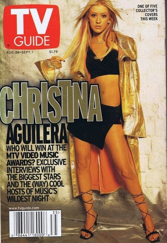 ORIGINAL Vintage Aug 26 2000 TV Guide No Label Christina Aguilera 1st Cover