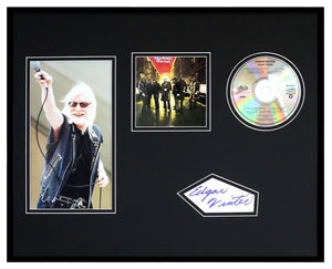 Edgar Winter Signed Framed 16x20 CD & Photo Display 