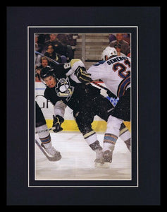 Sidney Crosby vs Semenov 2009 Framed 11x14 Photo Display Penguins