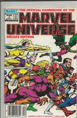 Official Handbook of the Marvel Universe Deluxe Edition #1 1985 Marvel Comics 