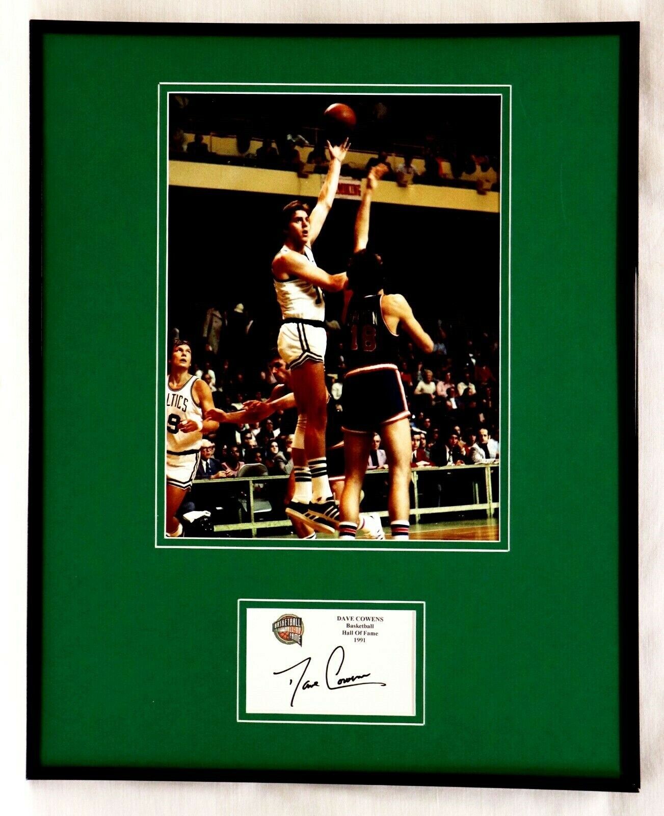 Dave Cowens Signed Framed 16x20 Photo Display Boston Celtics