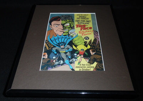 Batman Two Face Strikes Twice DC Framed 11x14 ORIGINAL Vintage Advertisement 