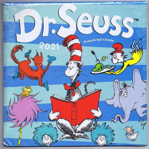 NEW SEALED 2021 OFFICIAL Dr. Seuss 16 Month Wall Calendar