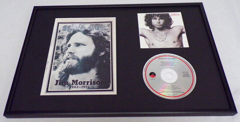 Jim Morrison 12x18 Framed Rolling Stone Cover + Doors CD Display