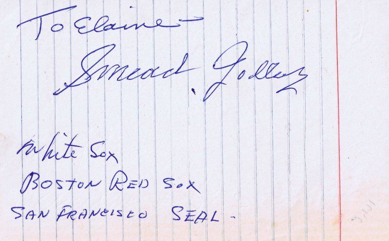 Smead Jolley Signed Vintage Album Page JSA Red Sox