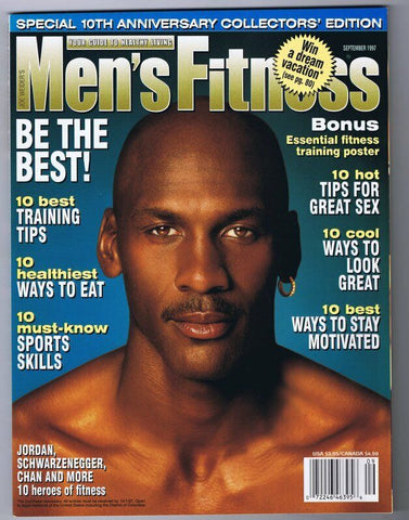 ORIGINAL Vintage September 1997 Men's Fitness Magazine Michael Jordan No Label