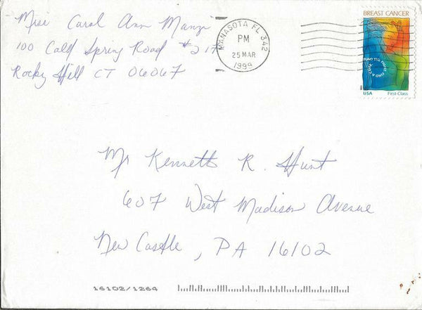 Carol Ann Manzi Signed 2 Page Letter on Card 1999 Soprano singer