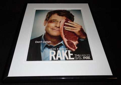 Rake 2014 Fox Framed ORIGINAL 11x14 Vintage Advertisement Greg Kinnear