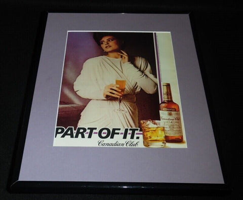 1984 Canadian Club Whisky Framed 11x14 ORIGINAL Vintage Advertisement B