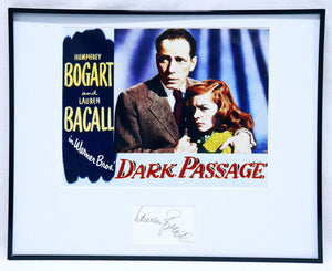 Lauren Bacall Signed Framed 16x20 Dark Passage Poster Display JSA