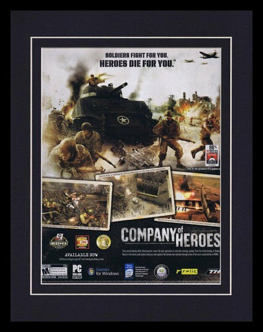 2006 Company of Heroes Framed 11x14 ORIGINAL Vintage Advertisement