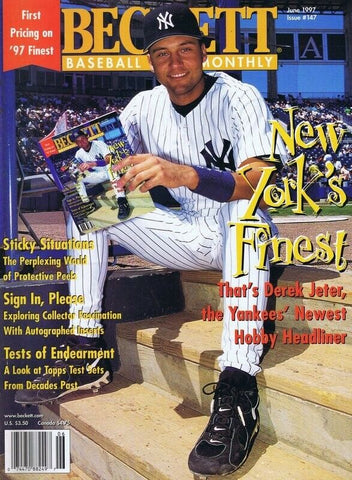 ORIGINAL Vintage June 1997 Beckett Baseball Magazine Derek Jeter Yankees