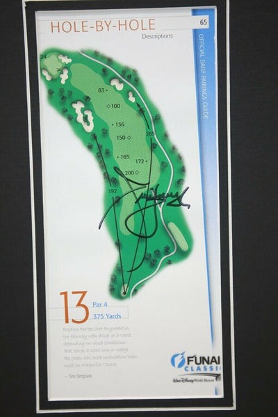 Jim Furyk Signed Framed 16x20 Photo Display