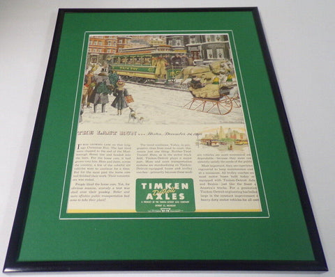 1951 Timken Axles Detroit MI Framed 11x14 ORIGINAL Vintage Advertisement