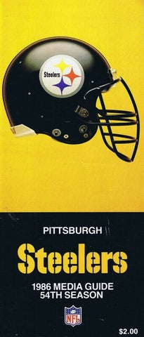 ORIGINAL Vintage 1986 Pittsburgh Steelers Media Guide