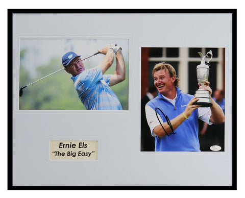 Ernie Els Signed Framed 16x20 Photo Display JSA The Big Easy