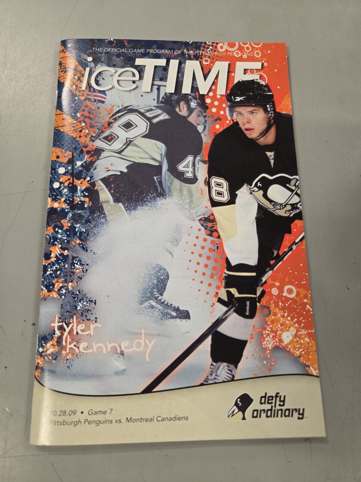 Oct 28 2009 Canadiens @ Penguins Program Tyler Kennedy Sidney Crosby Hat Trick