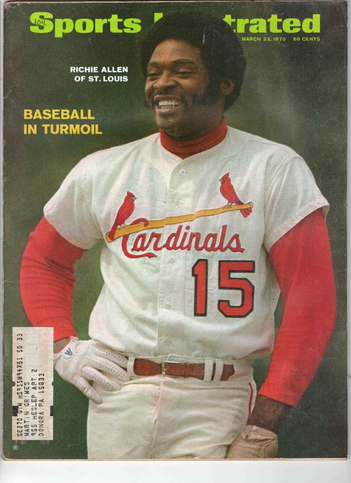 Mar 23 1970 Sports Illustrated Magazine Richie Allen Cardinals