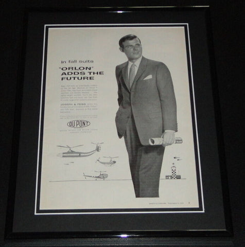 1958 Dupont Orlon 11x14 Framed ORIGINAL Vintage Advertisement Joseph & Feiss