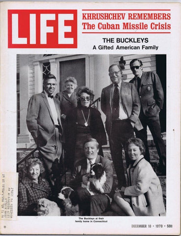 ORIGINAL Vintage Life Magazine December 18 1970 The Buckleys