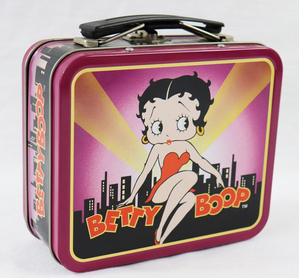 VINTAGE 2005 King Features Betty Boop Purple Metal Lunch Box