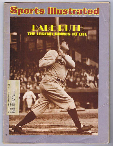 ORIGINAL Vintage Mar 18 1974 Sports Illustrated Magazine Babe Ruth Yankees