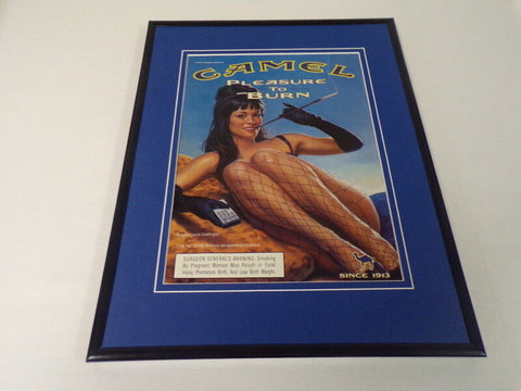 2000 Camel Cigarettes Pleasure to Burn Framed 11x14 ORIGINAL Advertisement 