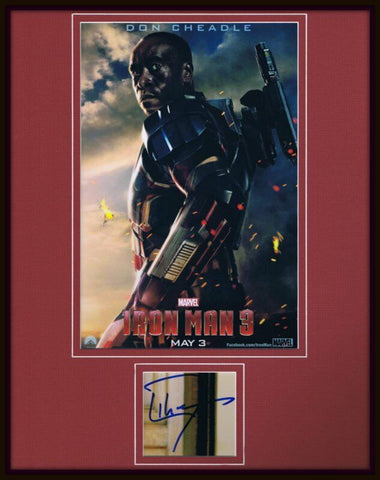 Don Cheadle Signed Framed 11x14 Iron Man Poster Display