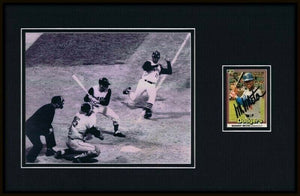 Manny Mota Signed Framed 11x17 Photo Display Pirates Stealing Home