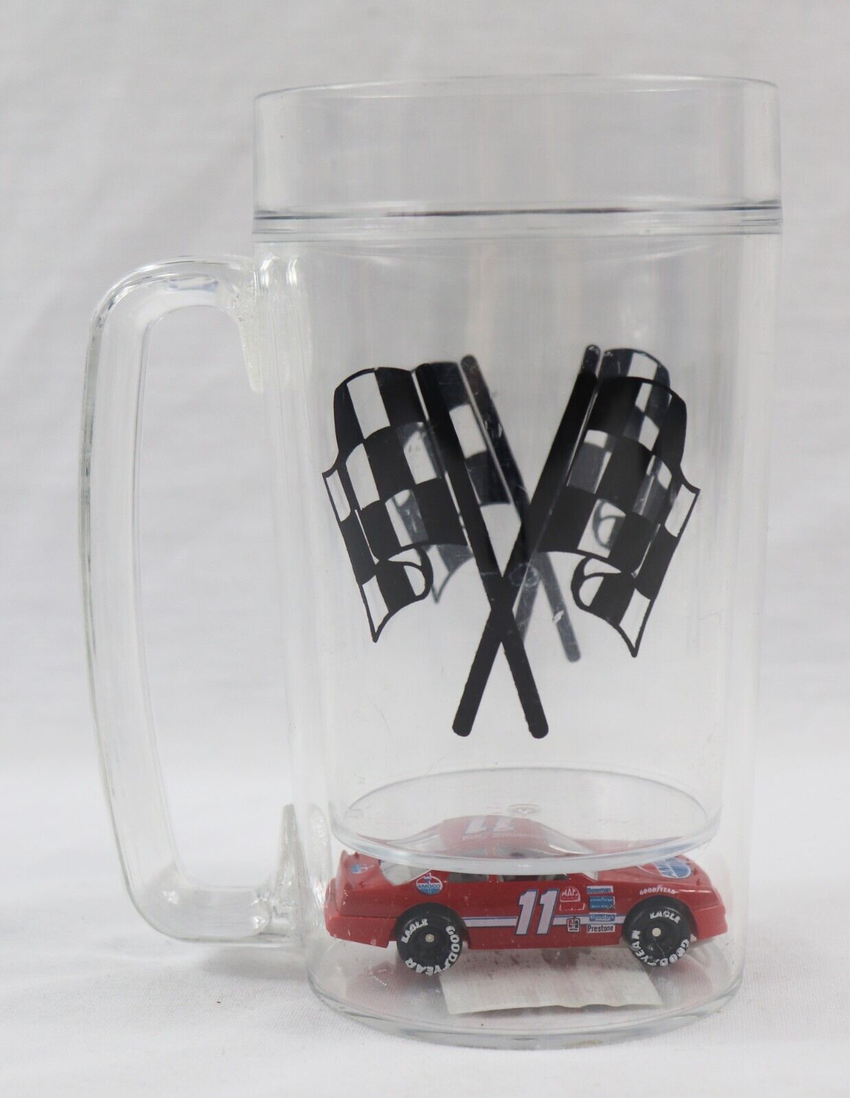 VINTAGE Bill Elliott Plastic Mug w/ Diecast Car Base